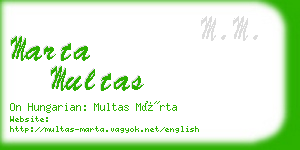 marta multas business card